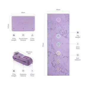 JOGOS RINKINYS  / KILIMĖLIS, BLOKELIS, GUMA / VIOLET - Image 6