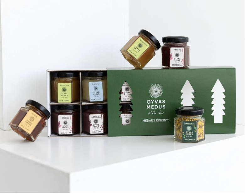 Kalėdinė medaus dovana - Premium klasės pakuotėje