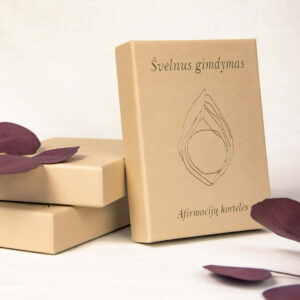 Afirmacijų kortelių rinkinys "Švelnus gimdymas"